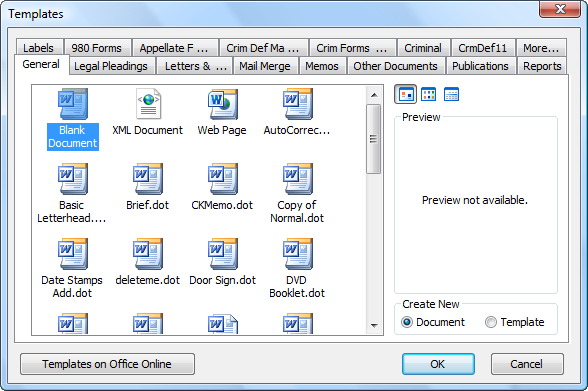 creating a template document in microsoft word 2007