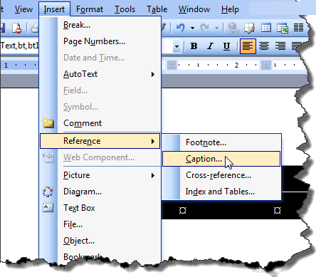 Using cross-reference in MS Word