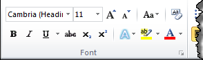 Font Formatting in Word