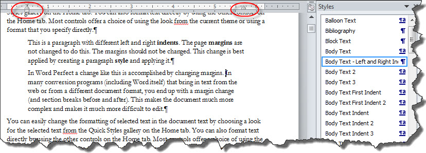 indent specific line word for mac 2008