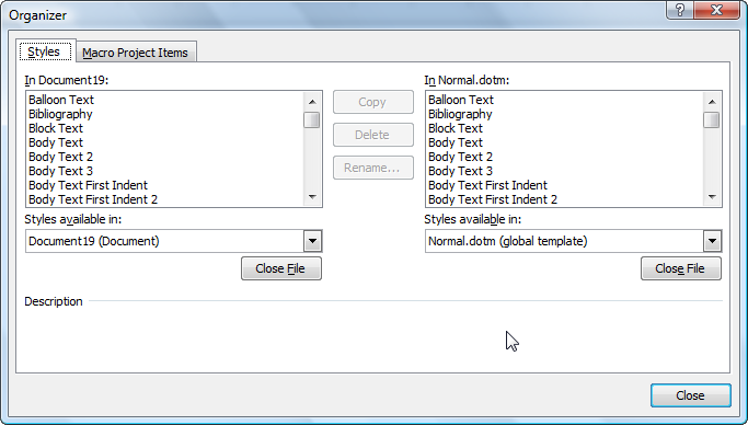 difference between a style and a style set in word