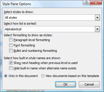 how to apply the lines style set in word 2013