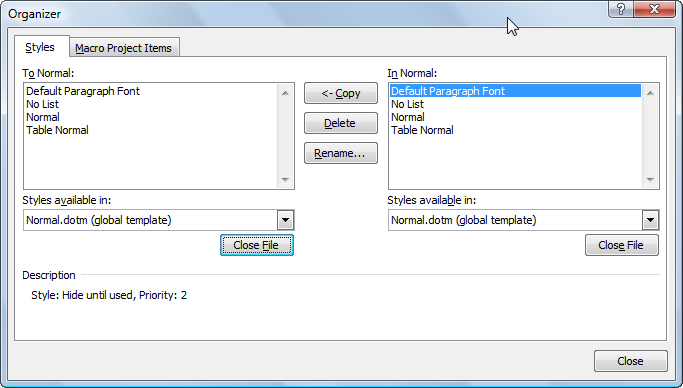 how to copy heading styles in word 2007