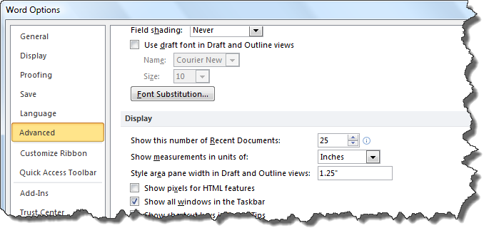 word toolbar command remove shading