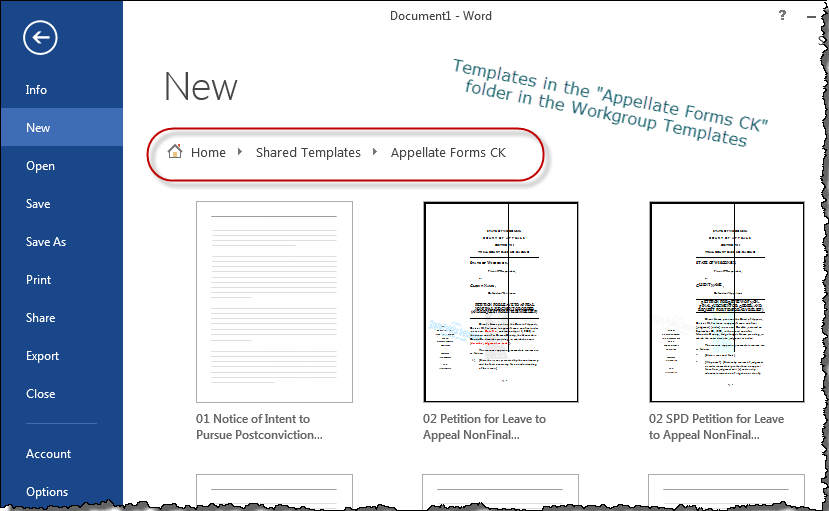 word 2016 template location