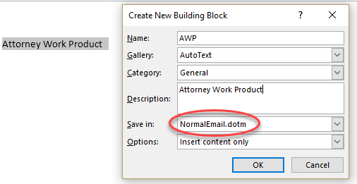 using autotext in outlook 2013