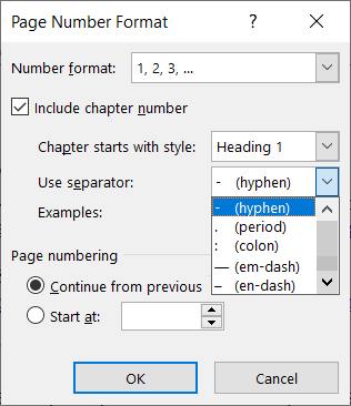 how to make header numbers consecutive in microsodft word