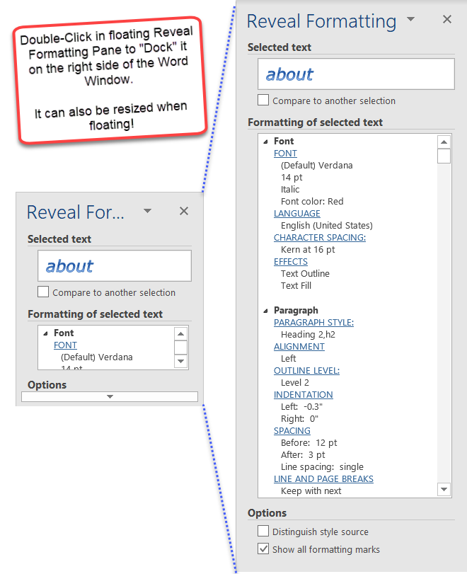 dotted line draft view in word 2010