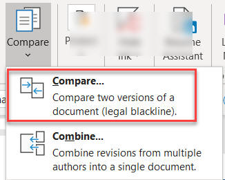 Compare Word Docs using Legal Blackline