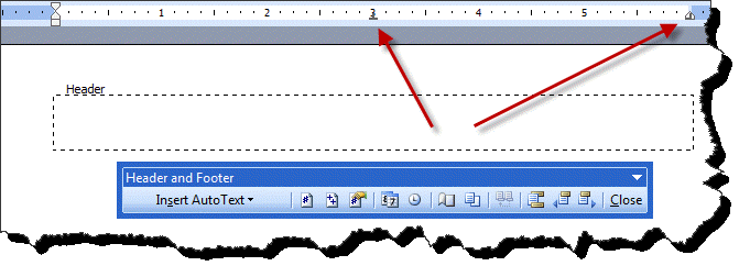 how to change header in word with landscape and portrait