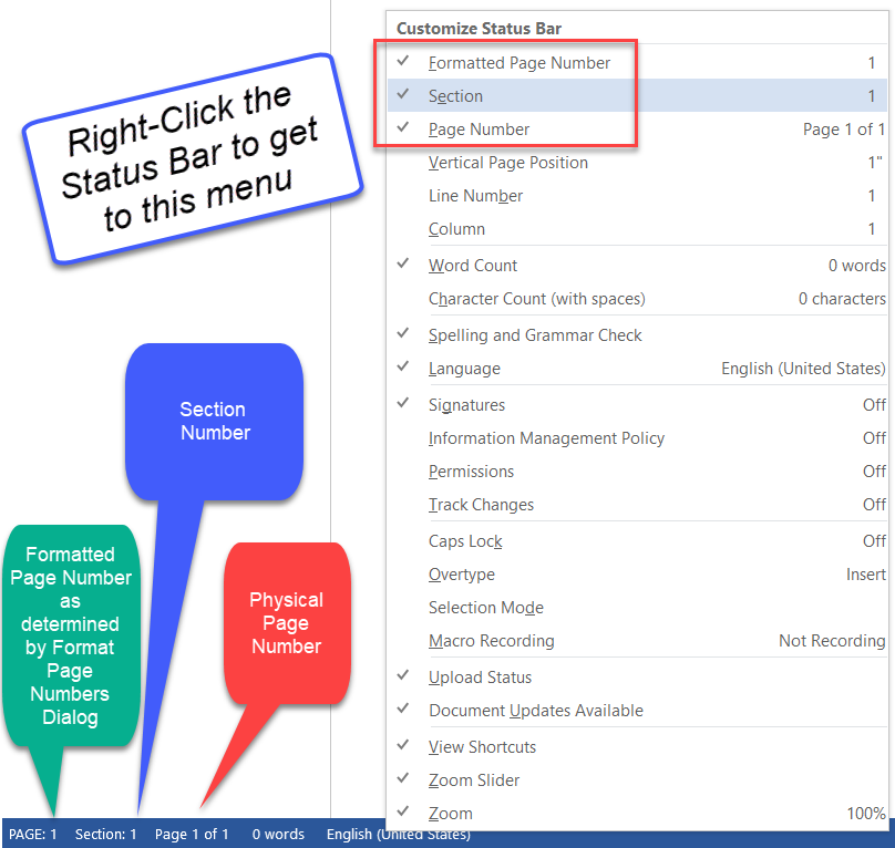 how do i number pages in a report using word perfect 11