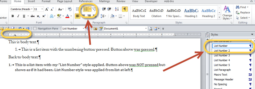 openoffice turn off auto numbering