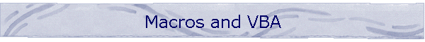Macros and VBA