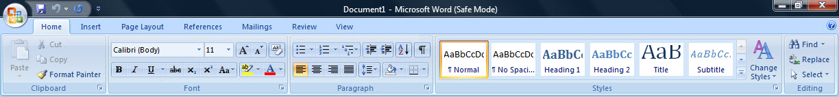 microsoft word find and replace 2007