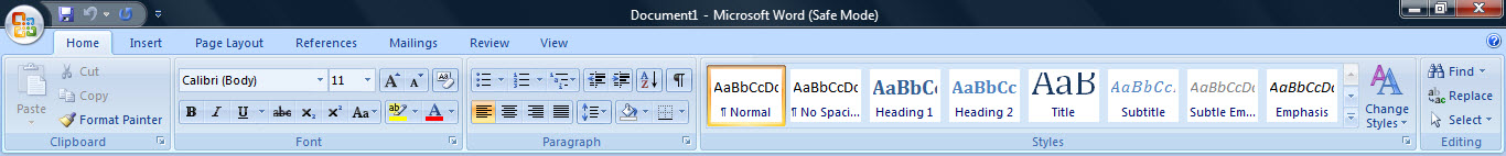 The Home Tab In Microsoft Word 8196