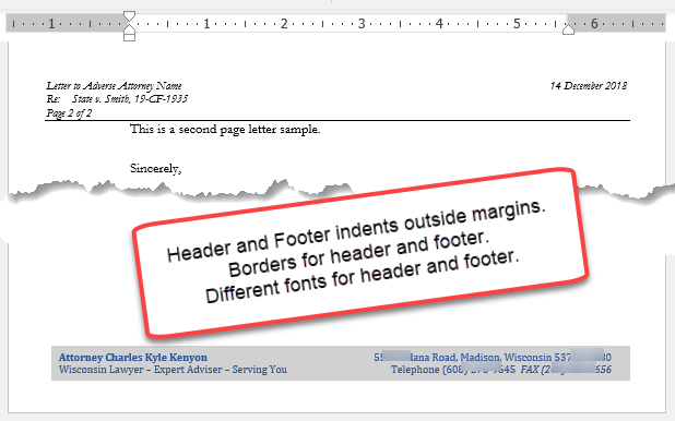 how do i get header only on first page in word 2003