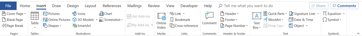 microsoft word symbols chart font