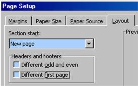 Page Setup (Layout Tab) Dialog - detail - Microsoft Word