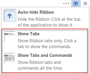 AutoHide the Ribbon - Microsoft Word - Microsoft Office