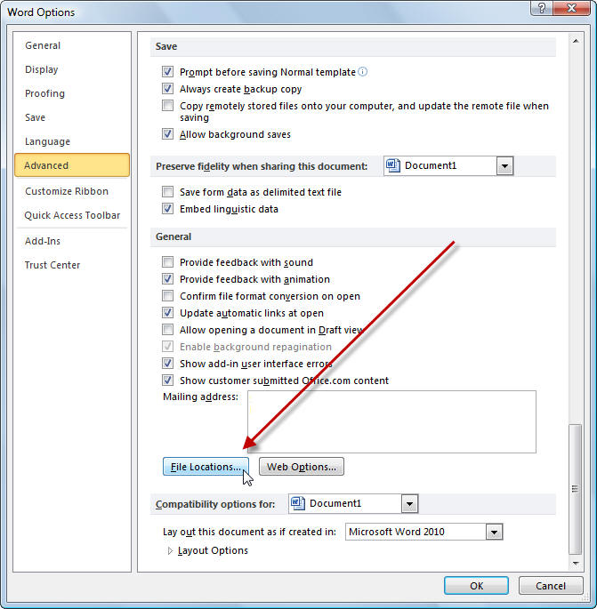 where are the templates located in microsoft word 2007