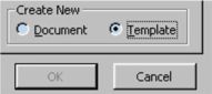 Create a New Template - Word File New Dialog Box detail.